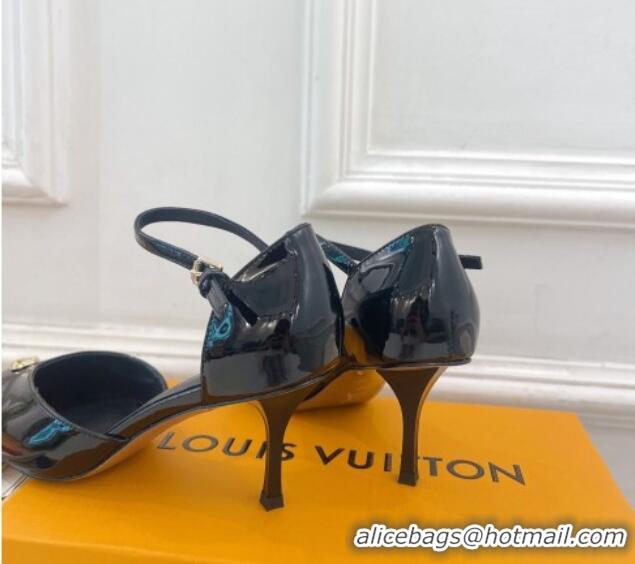 Best Grade Louis Vuitton Stellar Mary Janes Pumps 7cm in Patent Leather Black 426164