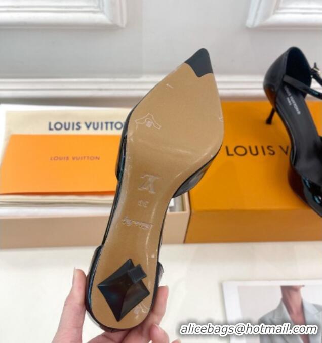 Best Grade Louis Vuitton Stellar Mary Janes Pumps 7cm in Patent Leather Black 426164