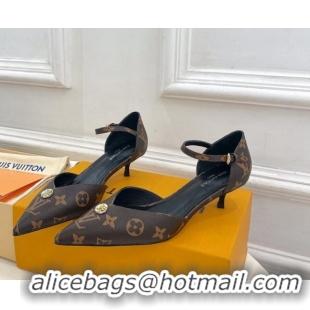 Grade Quality Louis Vuitton Stellar Mary Janes Pumps 4cm in Monogram Canvas 426165