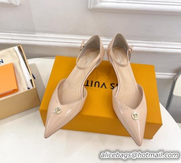 Best Price Louis Vuitton Stellar Mary Janes Pumps 4cm in Patent Leather Nude Pink 426167