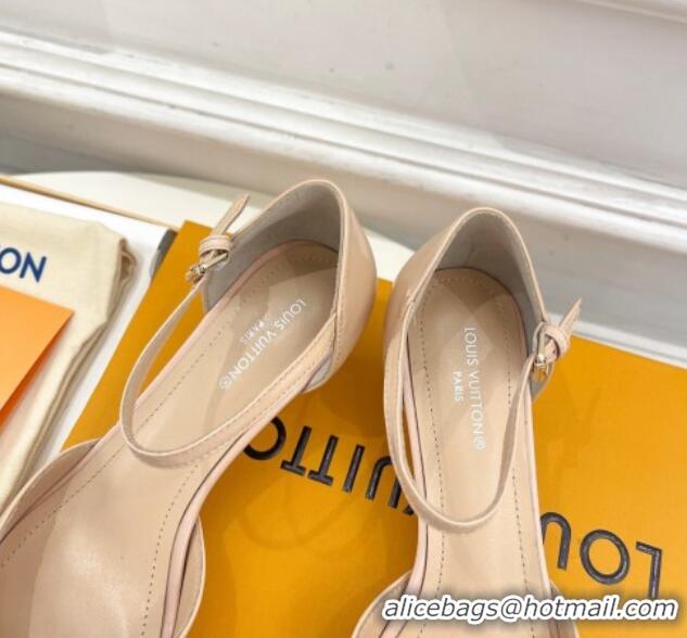 Best Price Louis Vuitton Stellar Mary Janes Pumps 4cm in Patent Leather Nude Pink 426167