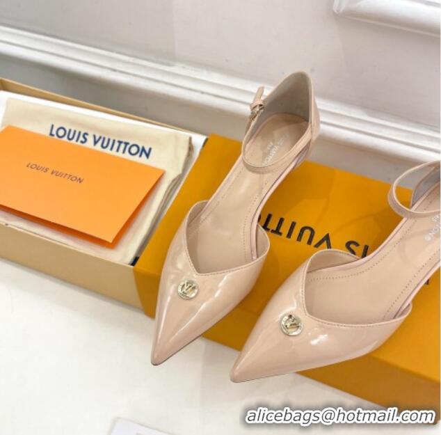 Best Price Louis Vuitton Stellar Mary Janes Pumps 4cm in Patent Leather Nude Pink 426167