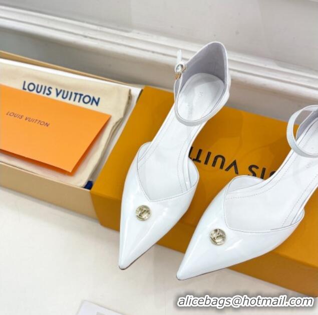 Purchase Louis Vuitton Stellar Mary Janes Pumps 4cm in Patent Leather White 0426168