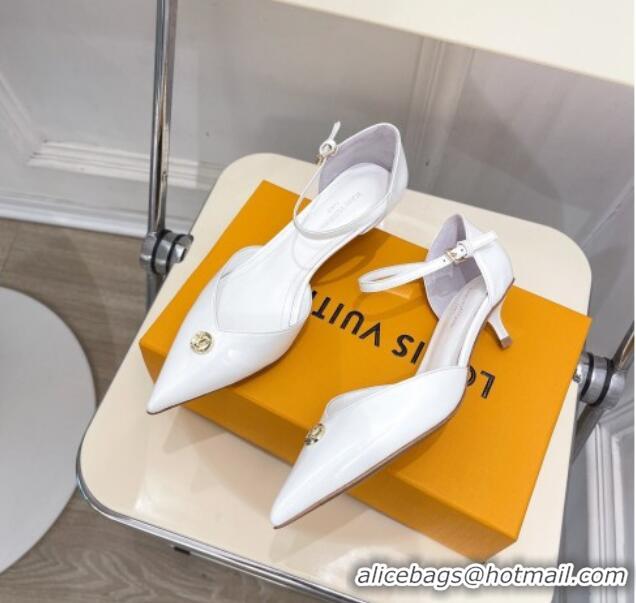 Purchase Louis Vuitton Stellar Mary Janes Pumps 4cm in Patent Leather White 0426168