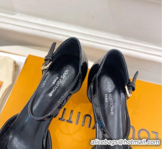 Pretty Style Louis Vuitton Stellar Mary Janes Pumps 4cm in Patent Leather Black 426169