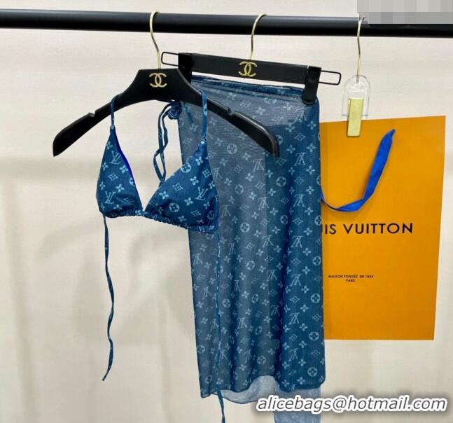 ​Unique Grade Louis Vuitton Swimwear 050903 Denim Blue 2024