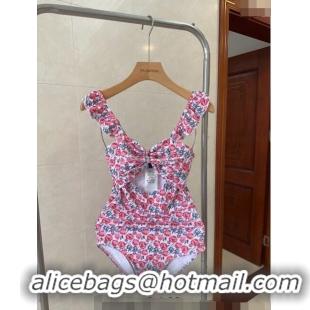 Buy Inexpensive Gucci Swimwear with 0509 Rose Flower Print Pink 2024