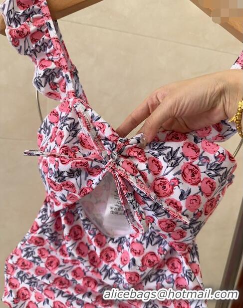 Buy Inexpensive Gucci Swimwear with 0509 Rose Flower Print Pink 2024