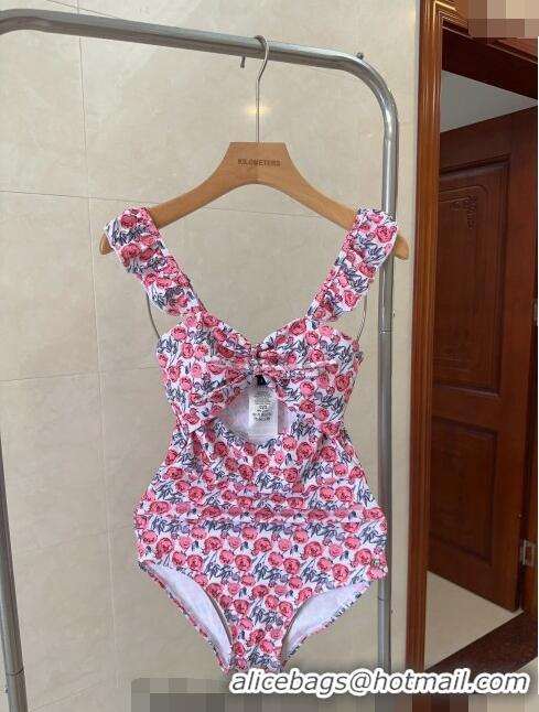 Buy Inexpensive Gucci Swimwear with 0509 Rose Flower Print Pink 2024