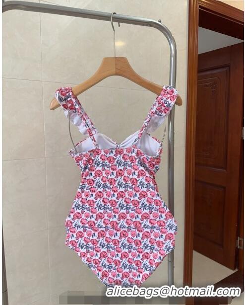 Buy Inexpensive Gucci Swimwear with 0509 Rose Flower Print Pink 2024