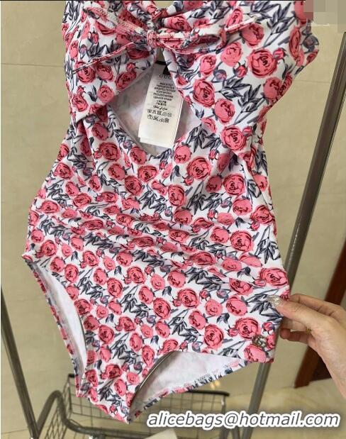 Buy Inexpensive Gucci Swimwear with 0509 Rose Flower Print Pink 2024