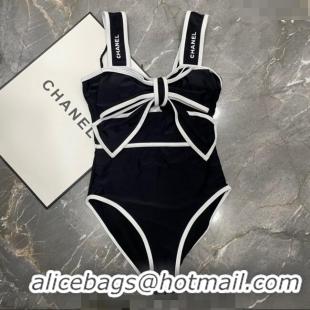 Luxury Discount Chanel Swimwear with 050990 Bow Black 2024