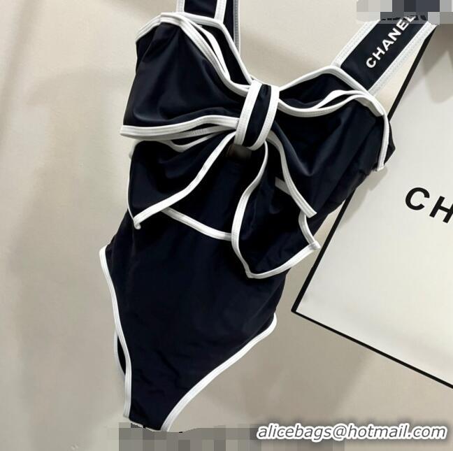 Luxury Discount Chanel Swimwear with 050990 Bow Black 2024