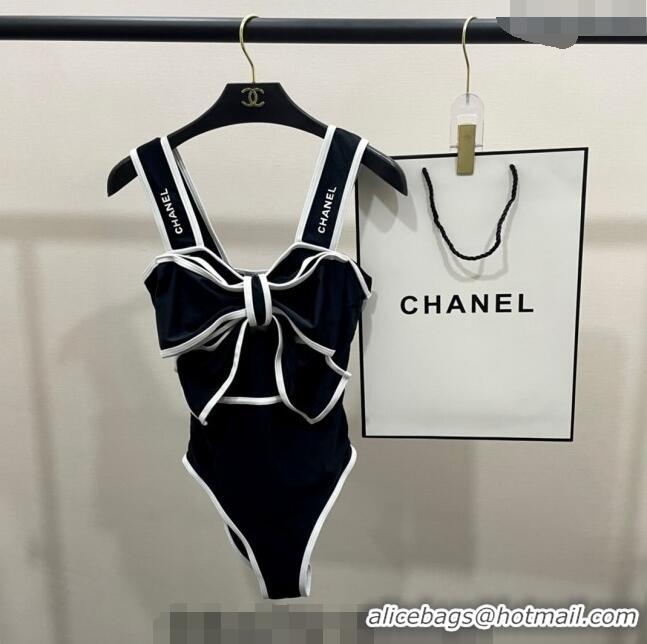 Luxury Discount Chanel Swimwear with 050990 Bow Black 2024