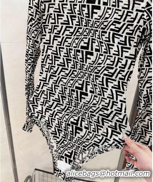 Super Quality Fendi Vertigo Swimwear F0509 Black/White 2024