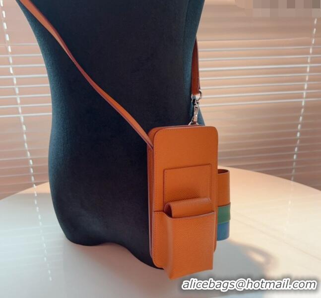 New Design Hermes Way Phone Pouch Mini bag in Calfskin H0070 Clay Brown 2024