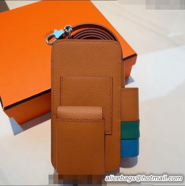 New Design Hermes Way Phone Pouch Mini bag in Calfskin H0070 Clay Brown 2024