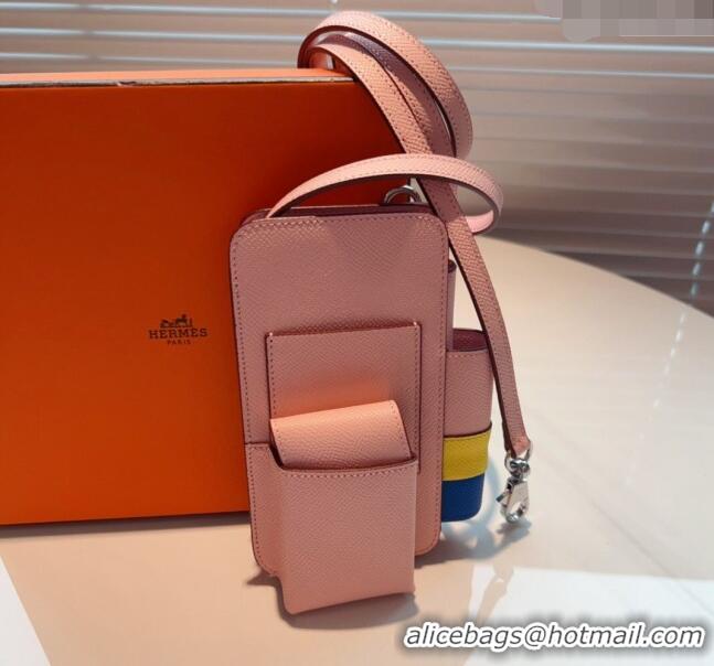 Top Quality Hermes Way Phone Pouch Mini bag in Calfskin H0070 Light Pink 2024