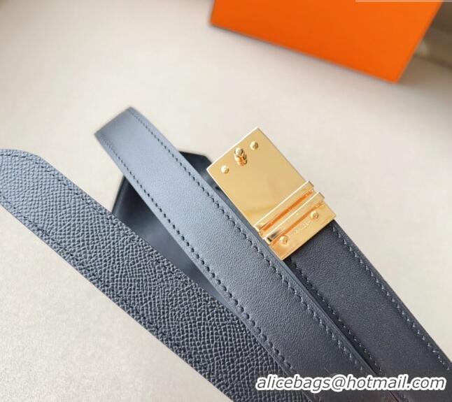 Top Grade Hermes Elan Pocket 24 Pouch Belt in Swift Leather H0098 Black/Gold 2024