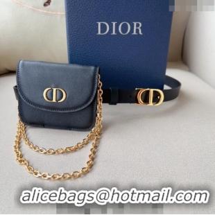 Promotional  Dior 30 Montaigne Removable Pouch Belt 2cm D0510 Black 2024