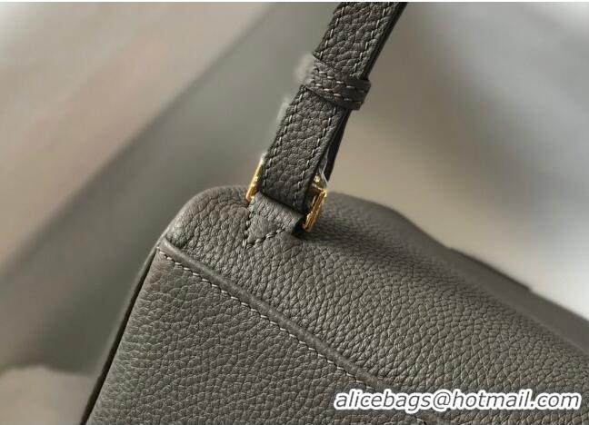 Super Quality Hermes Kelly Ado Backpack 22cm in Togo Leather H0210 Steel Grey/Gold (Half Handmade)