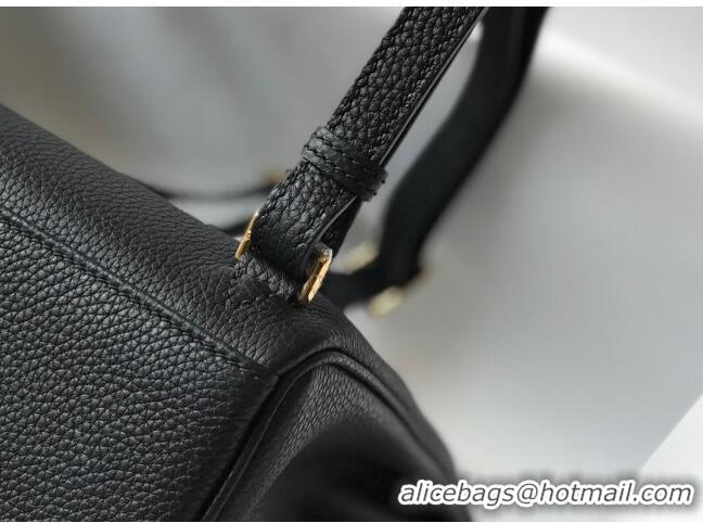 New Style Hermes Kelly Ado Backpack 22cm in Togo Leather H0210 Black/Gold (Half Handmade)