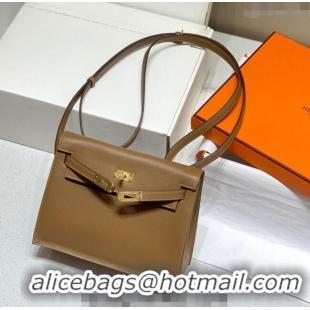 Famous Brand Hermes Kelly Danse Bag 22cm in Evercolor Leather H1501 Weimaraner Beige (Half Handmade)