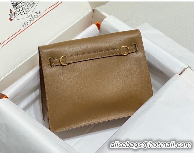 Famous Brand Hermes Kelly Danse Bag 22cm in Evercolor Leather H1501 Weimaraner Beige (Half Handmade)