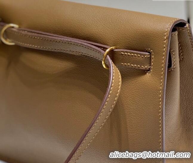 Famous Brand Hermes Kelly Danse Bag 22cm in Evercolor Leather H1501 Weimaraner Beige (Half Handmade)