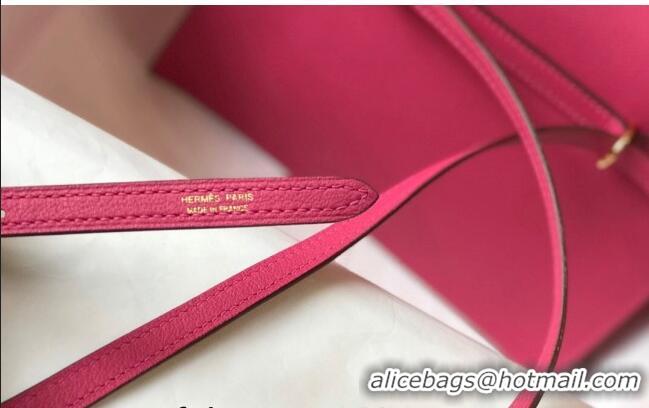 Promotional Hermes Kelly Danse Bag 22cm in Evercolor Leather H1501 Fushcia Pink (Half Handmade)