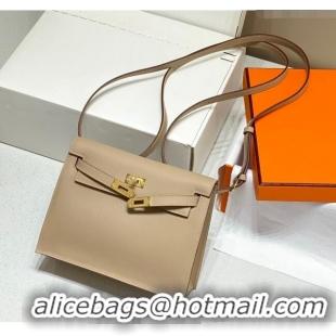 Most Popular Hermes Kelly Danse Bag 22cm in Evercolor Leather H1508 Coat Grey/Gold (Half Handmade)