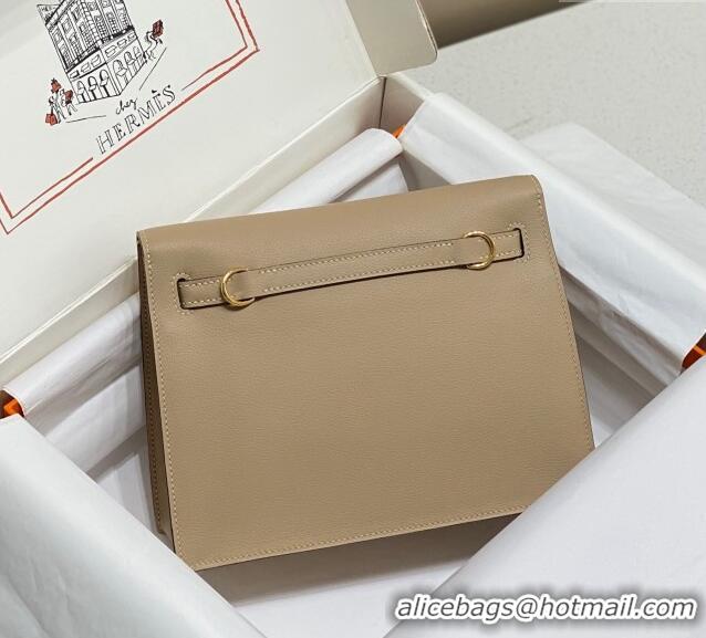 Most Popular Hermes Kelly Danse Bag 22cm in Evercolor Leather H1508 Coat Grey/Gold (Half Handmade)