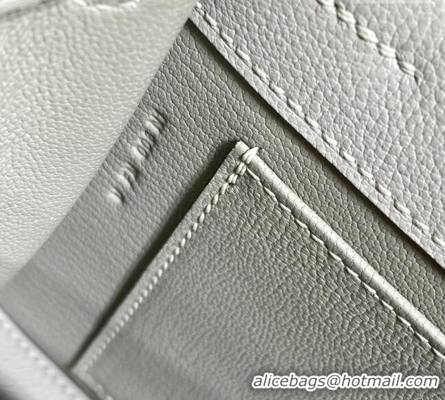 Free Shipping Hermes Kelly Danse Bag 22cm in Evercolor Leather H1508 Pearly Grey/Gold (Half Handmade)