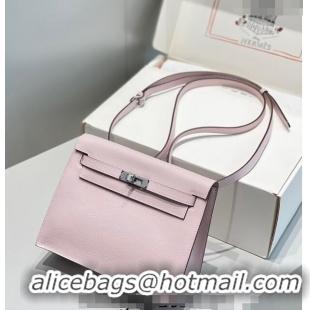 Grade Price Hermes Kelly Danse Bag 22cm in Evercolor Leather H1508 Dreamy Purple/Silver (Half Handmade)