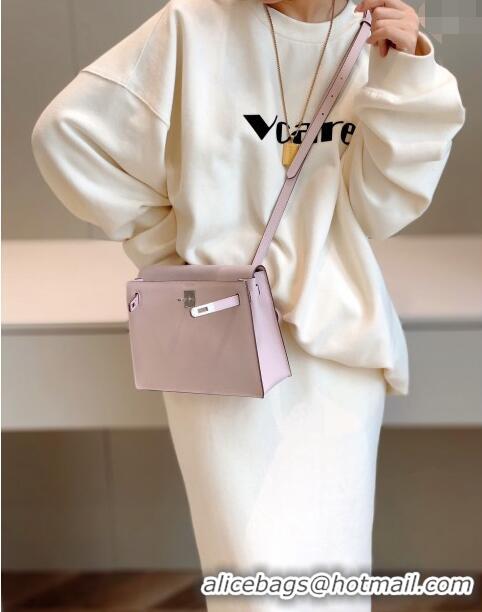 Grade Price Hermes Kelly Danse Bag 22cm in Evercolor Leather H1508 Dreamy Purple/Silver (Half Handmade)