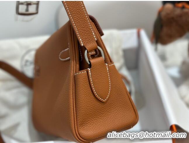 Good Taste Hermes Kelly Messenger Bag in Original Evercolor Leather H1534 Brown/Silver (Full Handmade)