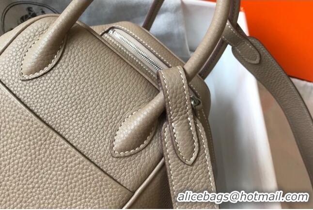 Buy Discount Hermes Mini Lindy 21cm in Original Calf Leather H3043 Dove Grey