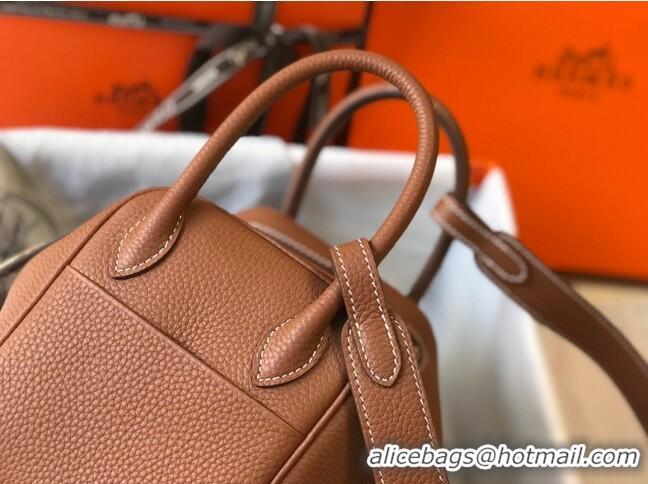 Perfect Cheap Hermes Mini Lindy 21cm in Original Calf Leather H3043 Brown