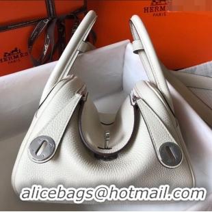 Affordable Price Hermes Mini Lindy 21cm in Original Calf Leather H3043 White