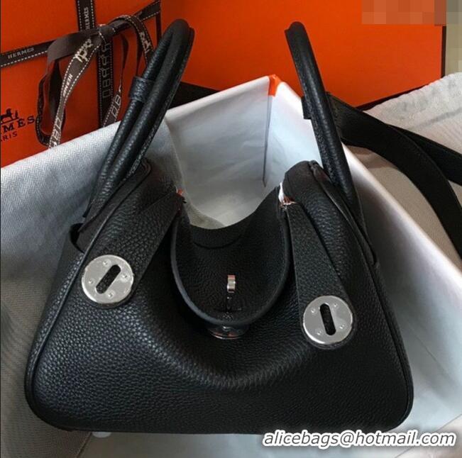 Reasonable Price Hermes Mini Lindy 21cm in Original Calf Leather H3043 Black