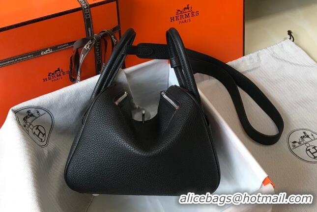 Reasonable Price Hermes Mini Lindy 21cm in Original Calf Leather H3043 Black