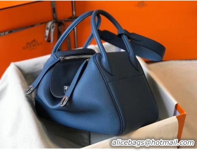 Cheap Design Hermes Lindy 30cm Bag In Togo Calfskin Leather H2903 Denim Blue