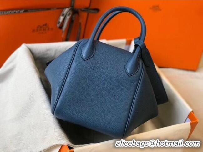 Cheap Design Hermes Lindy 30cm Bag In Togo Calfskin Leather H2903 Denim Blue