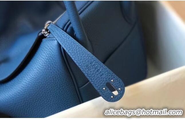 Cheap Design Hermes Lindy 30cm Bag In Togo Calfskin Leather H2903 Denim Blue