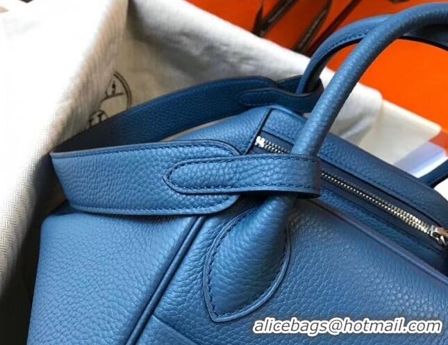 Cheap Design Hermes Lindy 30cm Bag In Togo Calfskin Leather H2903 Denim Blue