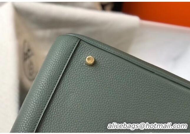 Free Shipping Hermes Lindy 30cm Bag In Togo Calfskin Leather H2903 Almond Green