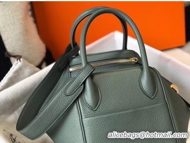 Free Shipping Hermes Lindy 30cm Bag In Togo Calfskin Leather H2903 Almond Green