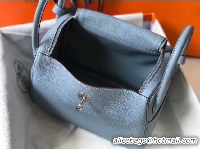 Cheapest Hermes Lindy 30cm Bag In Togo Calfskin Leather H2903 Pale Blue