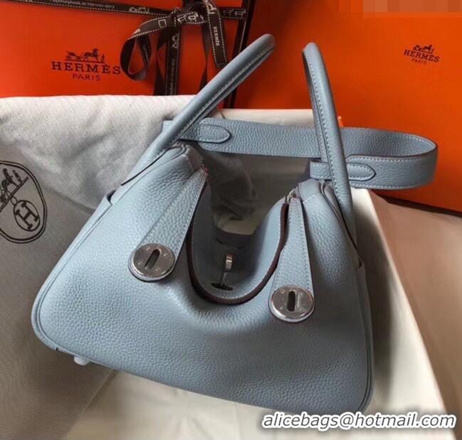 Cheapest Hermes Lindy 30cm Bag In Togo Calfskin Leather H2903 Pale Blue