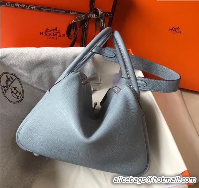 Cheapest Hermes Lindy 30cm Bag In Togo Calfskin Leather H2903 Pale Blue